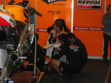 Honda Moto GP Nicky Hayden Donnington Park Pit Garage